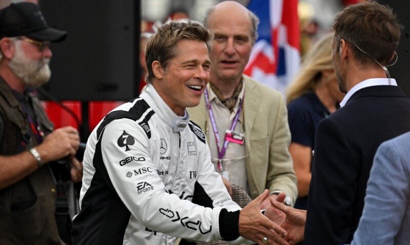 Brad Pitt respects F1 and thrills drivers at Silverstone
