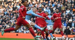 Liverpool hold Man City, Haaland scores fastest 50 league goals