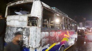Bus torched in Sylhet
