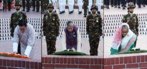 President Mohammed Shahabuddin, PM Sheikh Hasina, Bhutanese King pay homage to Liberation War martyrs