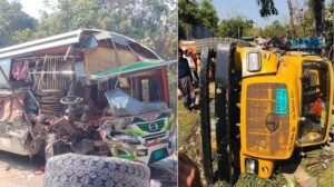 Child killed, 10 injured tourist bus-truck collision in Sylhet
