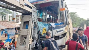 Two killed as bus hits pickup van in Habiganj