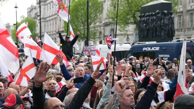 St George’s Day: Arrests after disorder breaks out at Whitehall event