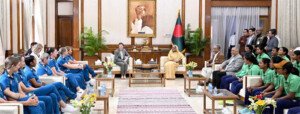 Bangladesh, Australia women cricket teams meet PM Sheikh Hasina