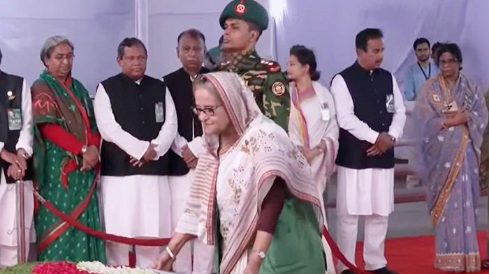 PM Sheikh Hasina pays homage to Bangabandhu on Mujibnagar Day