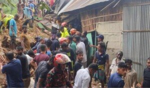 Three of a family missing after Sylhet landslide