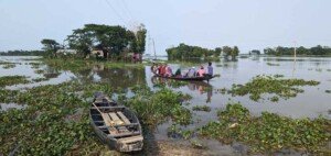 Water recedes in Sunamganj rivers, rises in haors