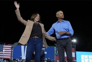 Harris joined by Obama, Springsteen at star-studded rally