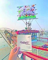 Life along Buriganga reflected in artworks displayed on boat