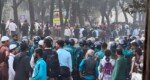 Students clash with police at secretariat gate, blank shots fired