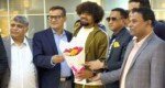 English Premier League footballer Hamza Chowdhury arrives in Bangladesh