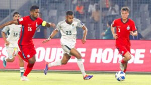 Bangladesh trails 1-0 at halftime against Singapore