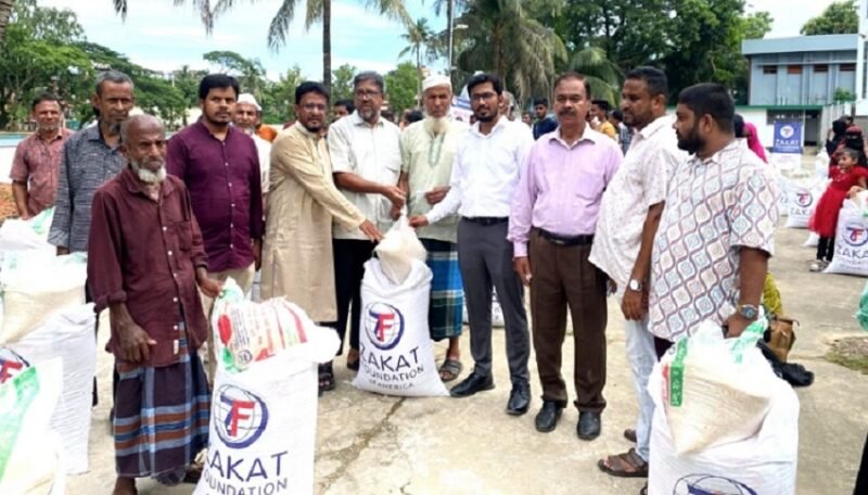 100 families receive 60kg of rice each in Moulvibazar