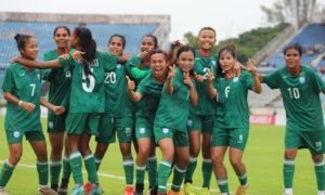 Women’s football team off to Laos