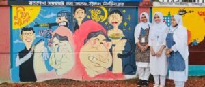 Moulvibazar’s Barlekha College wins first place in national July graffiti contest