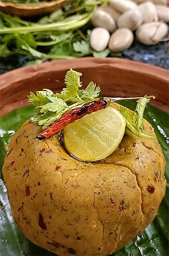 Jackfruit Seeds Mash with Shrimps