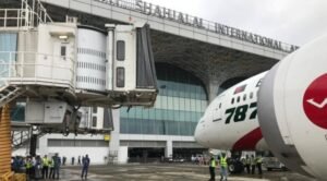 First plane lands at Shahjalal’s third terminal