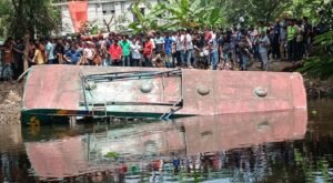 5 killed as bus falls into canal