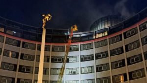 Fire breaks out at former BBC headquarters in west London