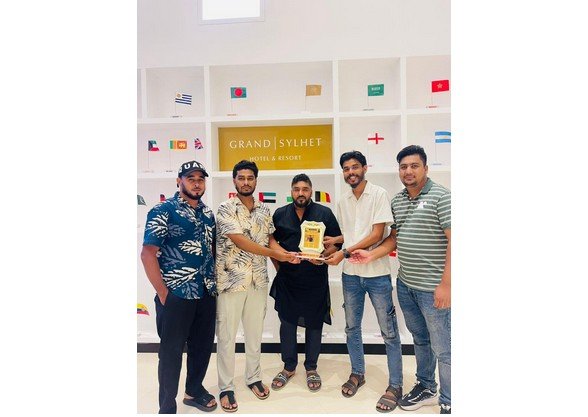 Fardin honored by Sylhet district Chhatra Dal