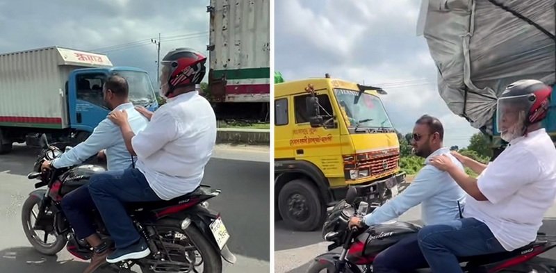 Adviser, stuck in severe traffic jam, later reaches by motorbike
