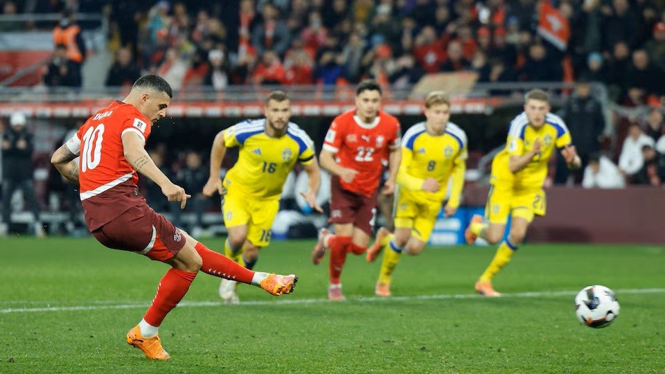 Swiss almost through to World Cup after 4-1 win over Sweden