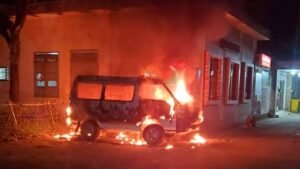 Ambulance, bus torched in Sylhet
