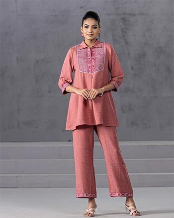 Comfort meets style: Women’s woven Co-Ord set