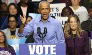 Obama blasts Trump’s “shambolic” policies as he rallies Democrats ahead of key state elections