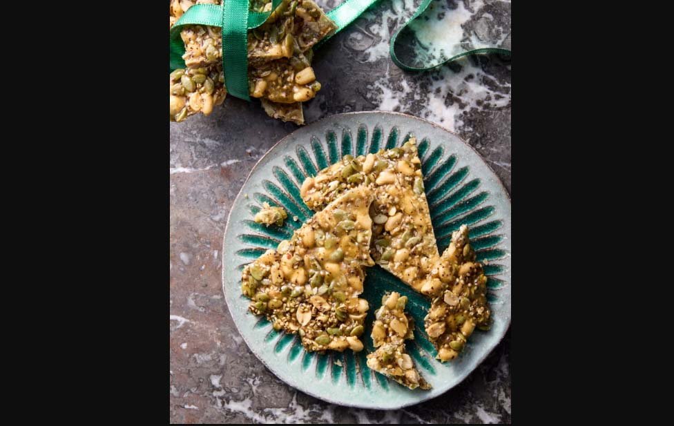 Christmas food gifts: Gurdeep Loyal’s recipes for Mexican-spiced brittle and savoury pinwheels