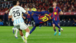 Yamal nets spectacular volley as Barcelona sink Oviedo