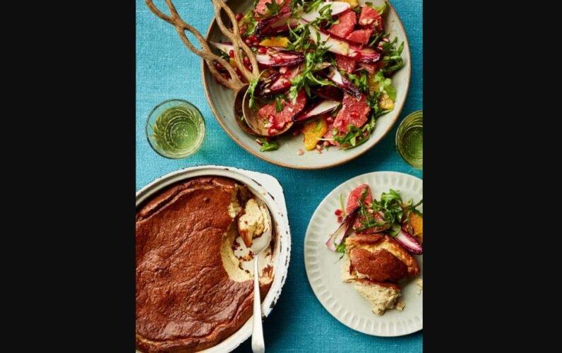 Cheesy celeriac souffle and citrus salad: Thomasina Miers’ recipes to brighten a dark winter’s day