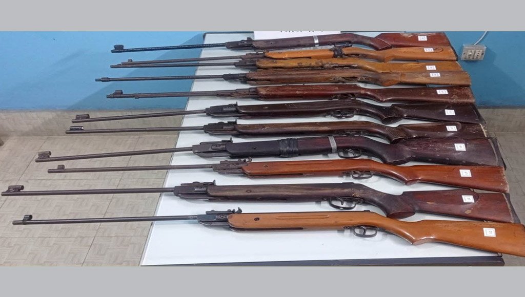 11 airguns recovered in Moulvibazar