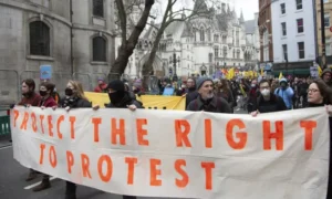 HRW warns right to protest ‘under attack’ in UK