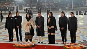 Tarique Rahman, Zubaida Rahman and Zaima Rahman pay tribute to language martyrs