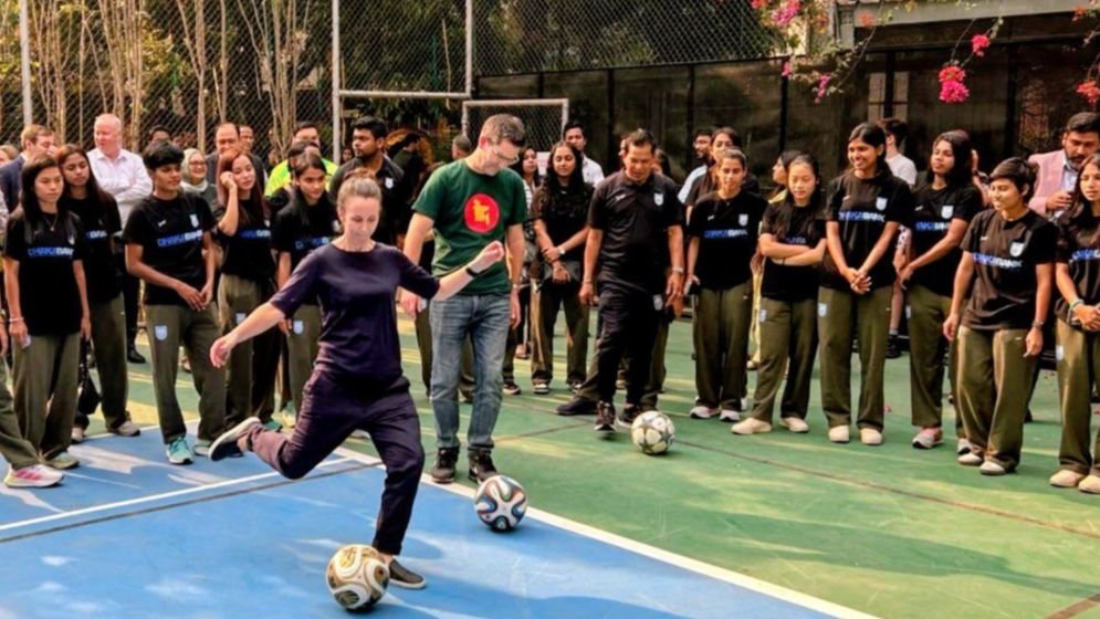 Anika Shines in Sweden-Bangladesh Football Celebration