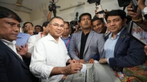 BNP Chairman Tarique Rahman casts vote