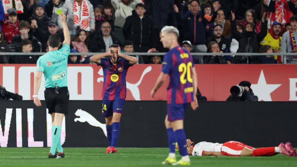 Barca stunned by Girona 2-1 to leave Real top of LaLiga