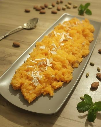 Kesari Halwa with Nuts and Saffron