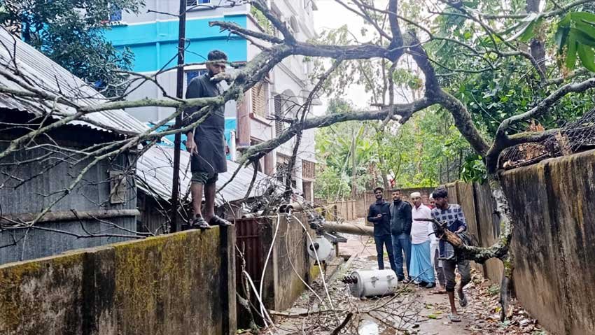 Nor’wester causes electricity disruption in Moulvibazar