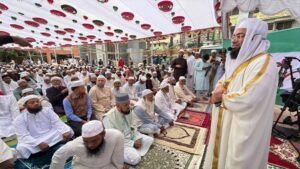 Jamaat Ameer offers Eid prayers at Mirpur Monipur School ground