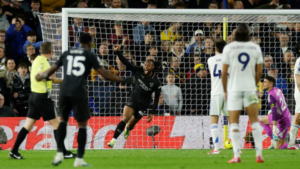 City move two points behind Arsenal after 1-0 win at Leeds