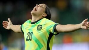 Sam Kerr aiming to be at fifth World Cup in 2027 as Australia qualify