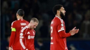 PSG beat Liverpool 2-0 in quarter-final first leg