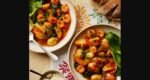 Georgina Hayden’s quick and easy recipe for smoky prawn, new potato and spinach stew
