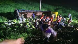 Seven killed as rice-laden truck falls into ditch in Daudkandi