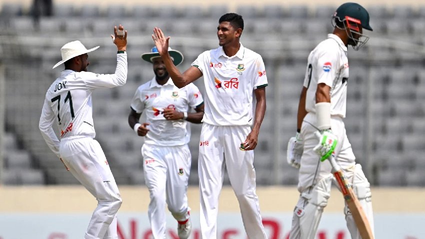 Nahid’s fifer leads Bangladesh to historic 104-run victory against Pakistan