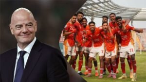 FIFA president Infantino congratulates Kings on historic treble