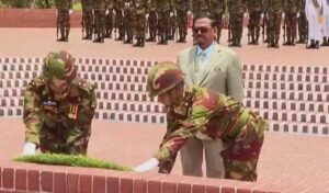 Acting Prez pays homage at National Memorial in Savar