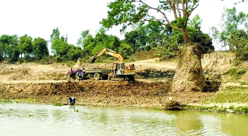 Illegal sand mining put 25 Sylhet villages in threat